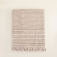 Chakra Derin Banyo Havlusu 100X150 cm Bej/koyu Bej/ekru
