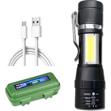Gefno Taşınabilir USB El Feneri Siyah
