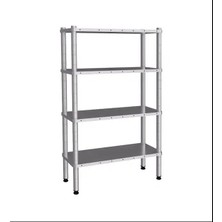 Empero EMP.D.2.61107-18-4 4 Katlı Düz Raflar 61X107X180 cm Inox 201