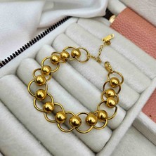 Mavi Deniz Accesories Mavidenizaccesories Çelik Bileklik Gold Bileklik