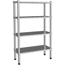 Empero EMP.D.2.61183-18-4 4 Katlı Düz Raflar 61X183X180 cm Inox 201