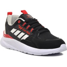 No Fear Walkway Medel Siyah-Beyaz-Kırmızı Kadın Spor Ayakkabı