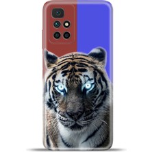 Cupcase Xiaomi Redmi 10 2022 Kılıf Esnek Silikon Kamera Koruma 4K Desenli Özel Tasarım - Karadeniz Kaplanı