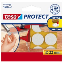 Tesa Zemin Koruyucu Keçe Daire Beyaz 22 mm 12 Adet x 2 Paket (Toplam 24 Keçe)