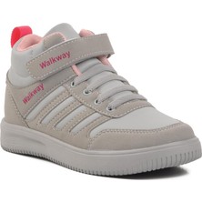 Walkway Mely Hi-F Buz-Pudra Cırtlı Çocuk Hi Sneaker