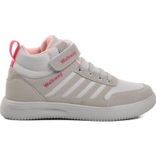 Walkway Mely Hi-F Buz-Pudra Cırtlı Çocuk Hi Sneaker