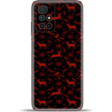 Cupcase Xiaomi Redmi 10 2022 Kılıf Esnek Silikon Kamera Koruma 4K Desenli Özel Tasarım - Yılbaşı Geyik