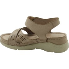 Dünya Shoes Deri Kadın Sandalet