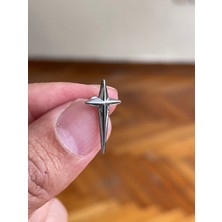 Rupen Kraft 316 Cerrahi Çelik Helix Kıkırdak Conch Minimal Baget Taşlı Haç Piercing