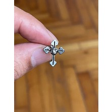 Rupen Kraft 316 Cerrahi Çelik Tragus Helix Kıkırdak Conch Minimal Tek Taşlı Haç Piercing