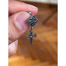 Rupen Kraft 316 Cerrahi Çelik Sallantılı Haç Model  Piercing