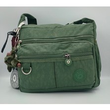 Sports 571 Collections Krinkıl Kumaş Kadın Kırmızı Çapraz Askılı Omuz Çantası