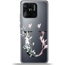 Cupcase Xiaomi Redmi 10C Kılıf Esnek Silikon Kamera Koruma Kişiye Özel Harfler Flora - Ü Harfi