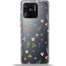Cupcase Xiaomi Redmi 10C Kılıf Esnek Silikon Kamera Koruma 4K Desenli Özel Tasarım - Floral