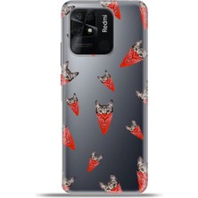 Cupcase Xiaomi Redmi 10C Kılıf Esnek Silikon Kamera Koruma 4K Desenli Özel Tasarım - Gangcat