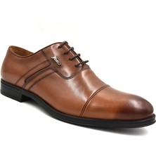 Fosco (2512) Içi Dışı Hakik Deri Kauçuk Hafif Taban Bağcıklı Erkek Ayakkabı Taba