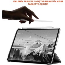 FUJİMAX Apple iPad Pro 12.9 5.nesil 2021 M1 Çipli Kılıf Yatay Standlı Sert P.c Güçlü Mıknatıslı Smart Cover Model A2378,A2461,A2379