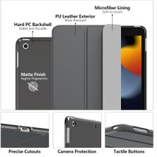 FUJİMAX Apple iPad 10.2 8.nesil Kılıf Yatay Standlı Arka Sert P.c Güçlü Mıknatıslı Uyku Modlu Smart Cover Model A2270,A2428,A2429,A2430