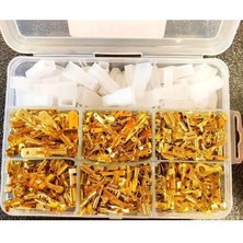 Maasco 530 Adet Sarı Terminal Seti Karışık Set (Oto Tip Pabuç)