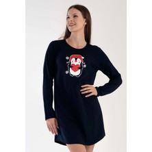 Vienetta Pamuklu Kadın Uzun Kol Gecelik
