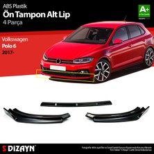 Drs Tuning Volkswagen Polo 6 Abs Plastik Ön Tampon Alt Lip 3 Prç. 2017 Üzeri A+Kalite