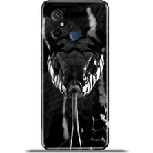 Cupcase Xiaomi Redmi 12C Kılıf Esnek Silikon Kamera Koruma 4K Desenli Özel Tasarım - Mamba Yilan