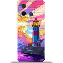 Cupcase Xiaomi Redmi 12C Kılıf Esnek Silikon Kamera Koruma 4K Desenli Özel Tasarım - Deniz Feneri