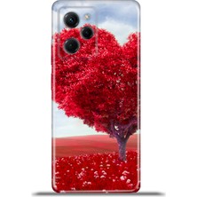 Cupcase Xiaomi Poco X5 Pro Kılıf Esnek Silikon Kamera Koruma 4K Desenli Özel Tasarım - Kalp Gölgesi