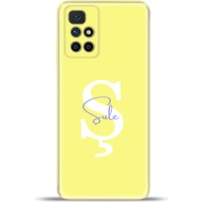 Cupcase Xiaomi Redmi 10 2022 Kılıf Silikon Esnek Kamera Koruma Kişiye Özel Isim Harf Zao Sarı - Ş