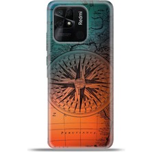 Cupcase Xiaomi Redmi 10C Kılıf Esnek Silikon Kamera Koruma 4K Desenli Özel Tasarım - Rota