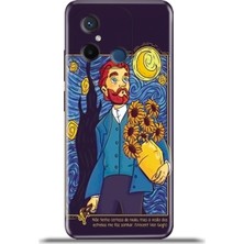 Cupcase Xiaomi Redmi 12C Kılıf Esnek Silikon Kamera Koruma 4K Desenli Özel Tasarım - Vangogh