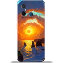 Cupcase Xiaomi Redmi 12C Kılıf Esnek Silikon Kamera Koruma 4K Desenli Özel Tasarım - Gündoğumu
