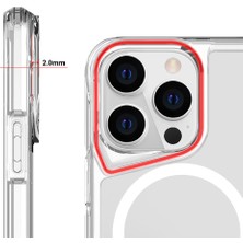 Case 4U Apple iPhone 15 Pro Kılıf Darbe Emici Wireless Kablosuz Şarj Destekli 2.0mm T-Max Magsafe Arka Kapak