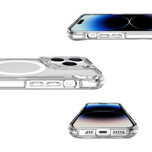 Case 4U Apple iPhone 15 Pro Kılıf Darbe Emici Wireless Kablosuz Şarj Destekli 2.0mm T-Max Magsafe Arka Kapak