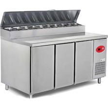 Empero EMP.200.70.01-PS Pizza Salata Buzdolabı 3 Kapılı 500 L