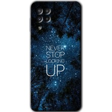 Gramaphone Galaxy A22 Kılıf Hd Desen Baskılı Arka Kapak + Kırılmaz Cam - Stars Wallpaper