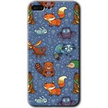 Gramaphone Apple iPhone 7 Plus Kılıf Hd Desen Baskılı Arka Kapak + Kırılmaz Cam - Animals Funny