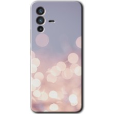 Gramaphone Vivo V23 5g Kılıf Hd Desen Baskılı Arka Kapak + Kırılmaz Cam - Blur Lights