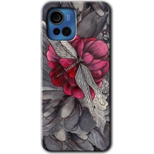 Gramaphone Casper Via F30 Kılıf Hd Desen Baskılı Arka Kapak + Kırılmaz Cam - Kelebek Ömrü