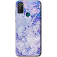 Gramaphone Tcl 20E Kılıf Hd Desen Baskılı Arka Kapak - Spots Lilac