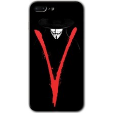 Gramaphone Apple iPhone 7 Plus Kılıf Hd Desen Baskılı Arka Kapak + Kırılmaz Cam - V For