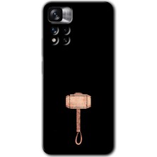 Gramaphone Redmi Note 11 Pro Plus 5g Kılıf Hd Desen Baskılı Arka Kapak + Kırılmaz Cam - Thor Çekiç