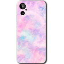 Gramaphone General Mobile 23 Se Kılıf Hd Desen Baskılı Arka Kapak + Kırılmaz Cam - Pembe-Duman