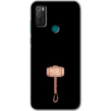 Gramaphone Tcl 20E Kılıf Hd Desen Baskılı Arka Kapak + Kırılmaz Cam - Thor Çekiç