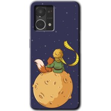 Gramaphone Oppo Reno 7 4g Kılıf Hd Desen Baskılı Arka Kapak + Kırılmaz Cam - Küçük Prens