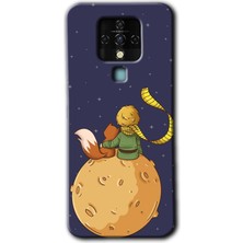 Gramaphone Tecno Camon 16 Kılıf Hd Desen Baskılı Arka Kapak + Kırılmaz Cam - Küçük Prens