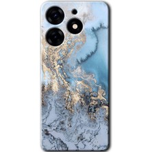 Gramaphone Tecno Spark 10 Pro Uyumlu Kılıf Hd Desen Baskılı Arka Kapak - Eski Mermer