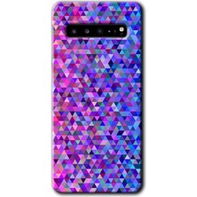 Gramaphone Galaxy S10 Plus Kılıf Hd Desen Baskılı Arka Kapak + Kırılmaz Cam - Pixel Mozaik