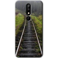 Gramaphone Casper Via P3 Kılıf Hd Desen Baskılı Arka Kapak + Kırılmaz Cam - Tren Yolu