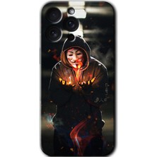 Gramaphone Apple iPhone 15 Pro Max Uyumlu Kılıf Hd Desen Baskılı Arka Kapak - V For Fire